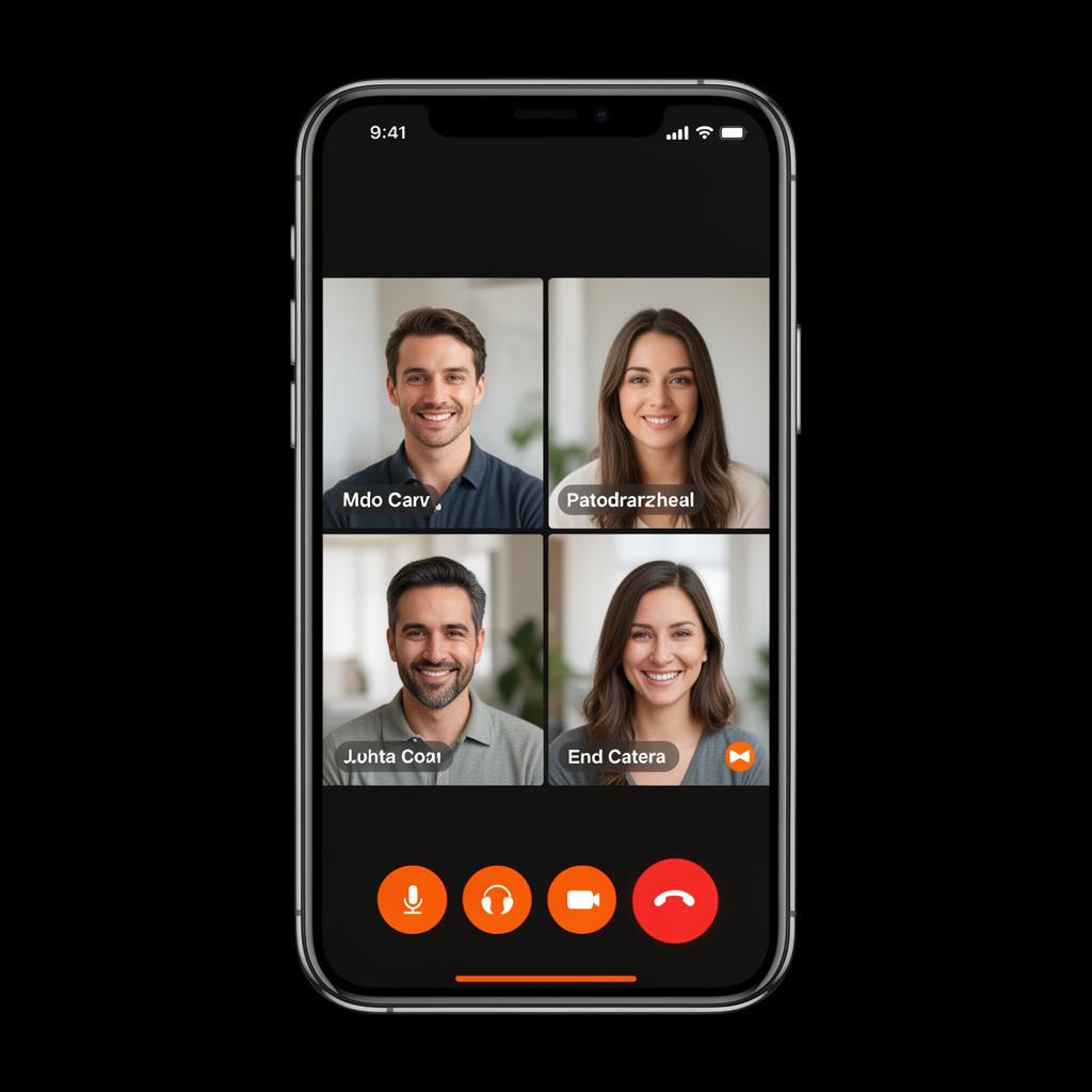 Aperçu d'un appel vidéo 1PACKCHEF Team Chat